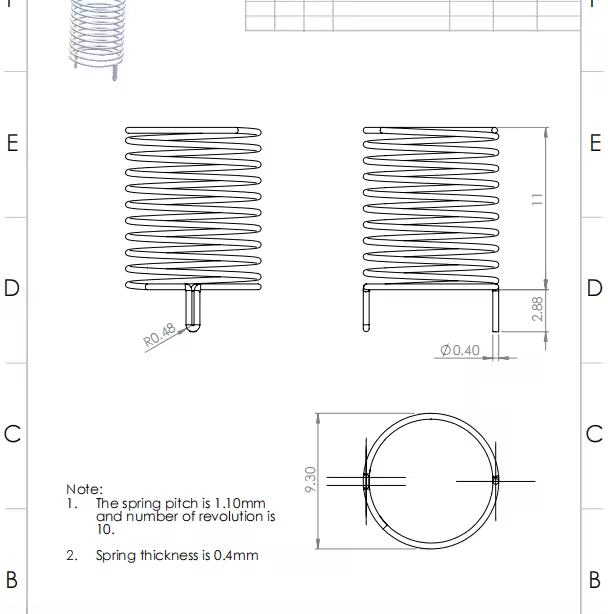 wholesale springs Custom Pcb Button Solder Touch Spring For Touch Panel