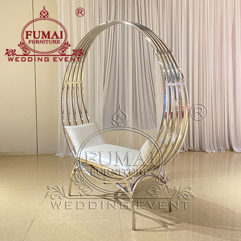 Loveseat Wholesale Royal  Luxury Wedding Gold Birdcage King Throne Chairs For Wedding