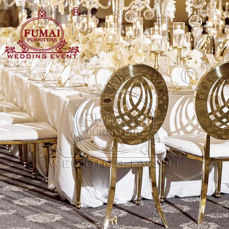 On Sale Stainless Steel Gold  Luxury Wedding Royal  Throne Chairs