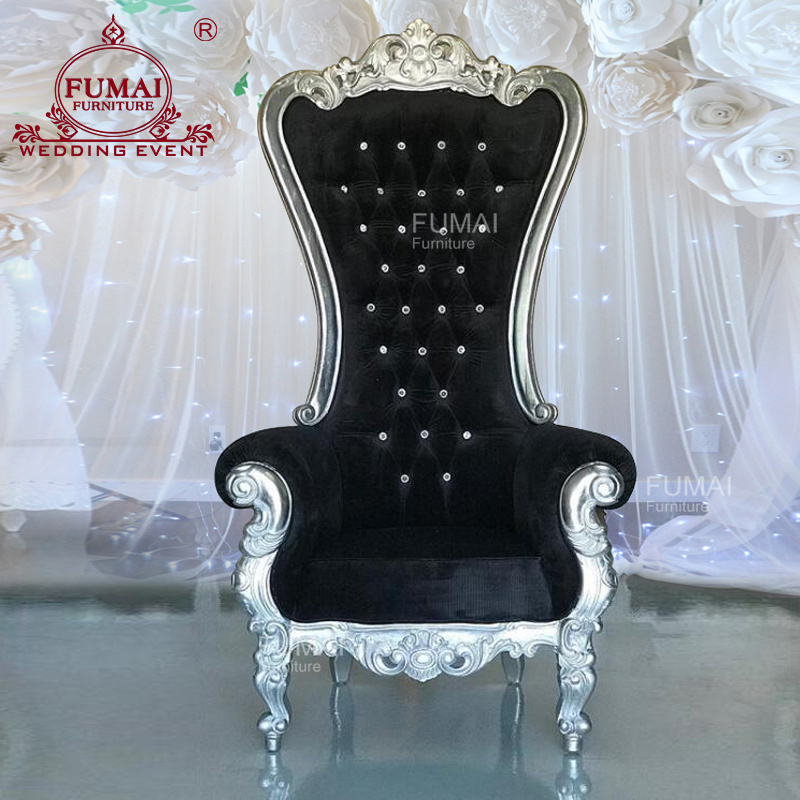 King queen retuarant living room furniture customized pink velvet throne chair