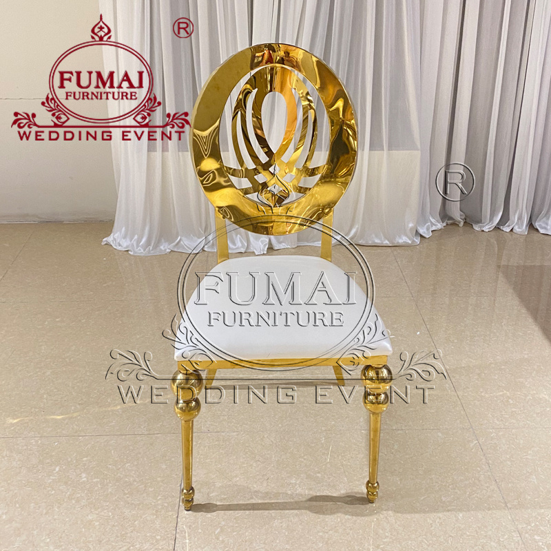 On Sale Stainless Steel Gold  Luxury Wedding Royal  Throne Chairs