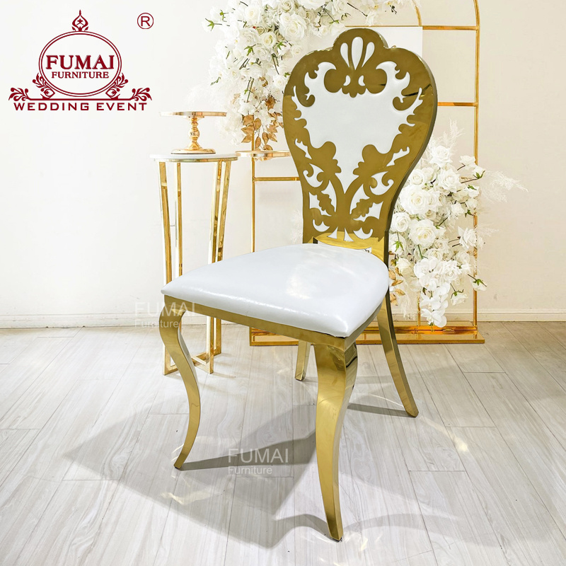 Customized Pattern New Arrival  Crown Design Wedding Chair