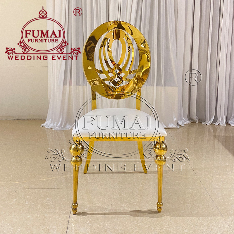 On Sale Stainless Steel Gold  Luxury Wedding Royal  Throne Chairs