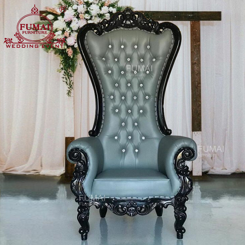 King queen retuarant living room furniture customized pink velvet throne chair