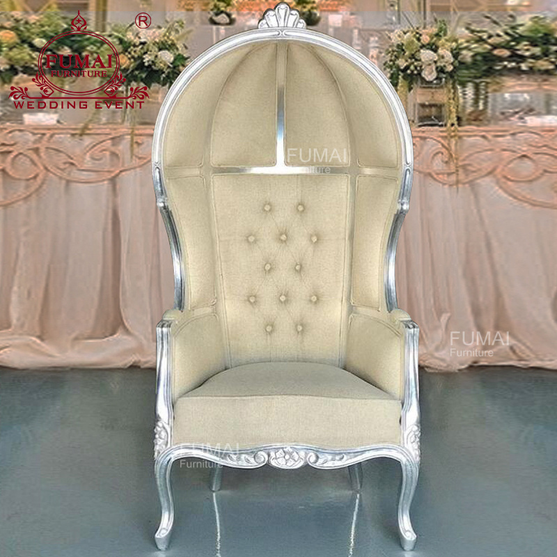 Single seater wooden frame hotel restaurant dining birdcage chair