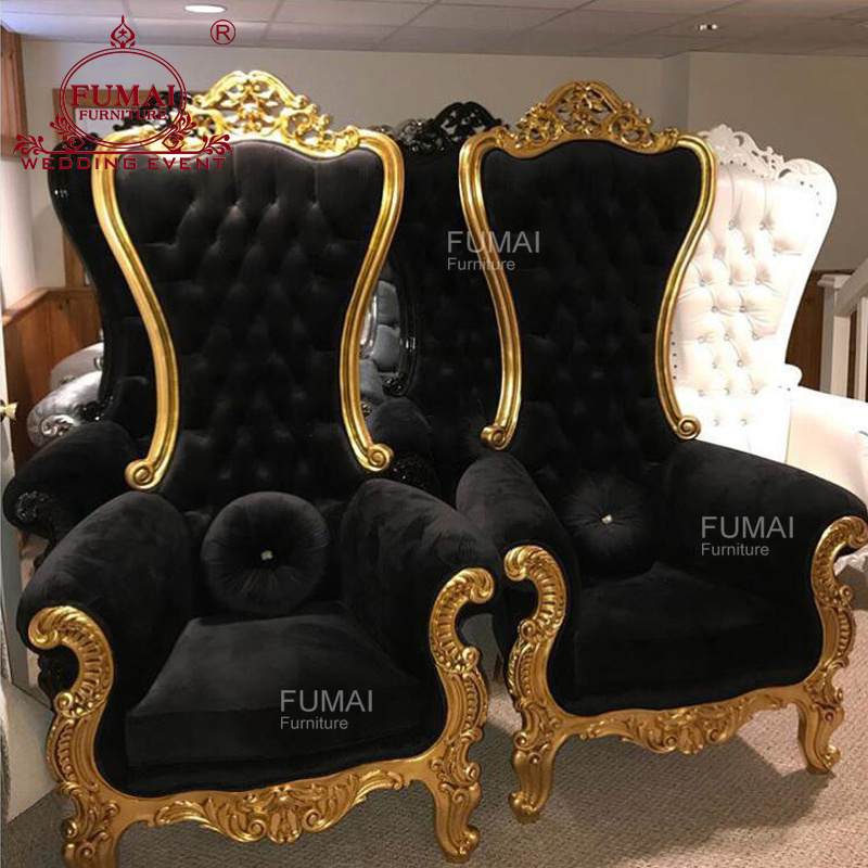 King queen retuarant living room furniture customized pink velvet throne chair