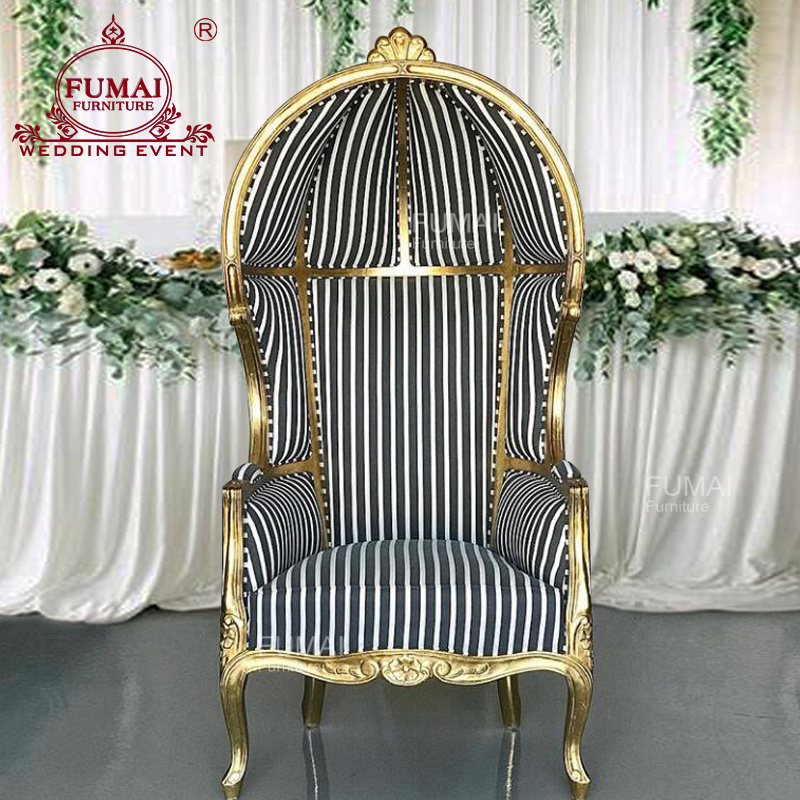 Single seater wooden frame hotel restaurant dining birdcage chair