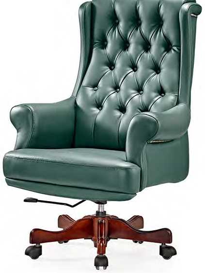 luxury antique vintage chesterfield leather office chair solid wood leather upholstery Chairs swivel boss office chair