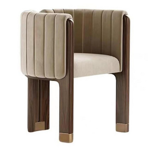 Selling Luxury High Quality Nordic dining chairs luxury style cheap event living room restaurant beige dining chair