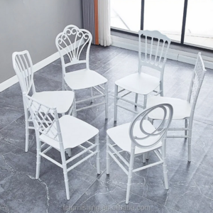 Stackable furniture Nordic White PP Plastic Kitchen Living Room Hotel wedding Chiavari wedding chairs