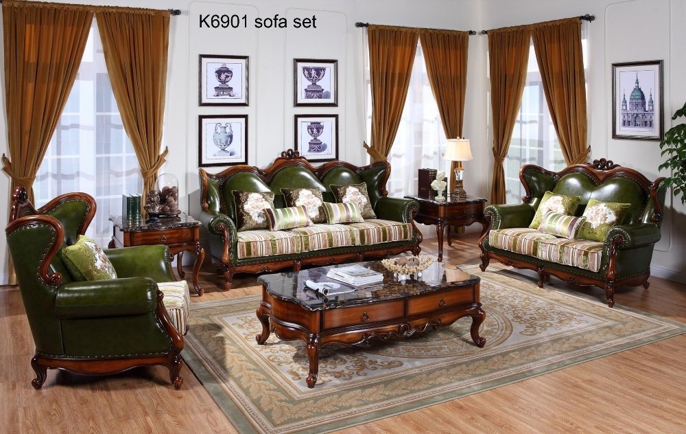 K6927 antique 2M living room brown solid wood TV unit TV stand display decorated floor cabinet American villa furniture