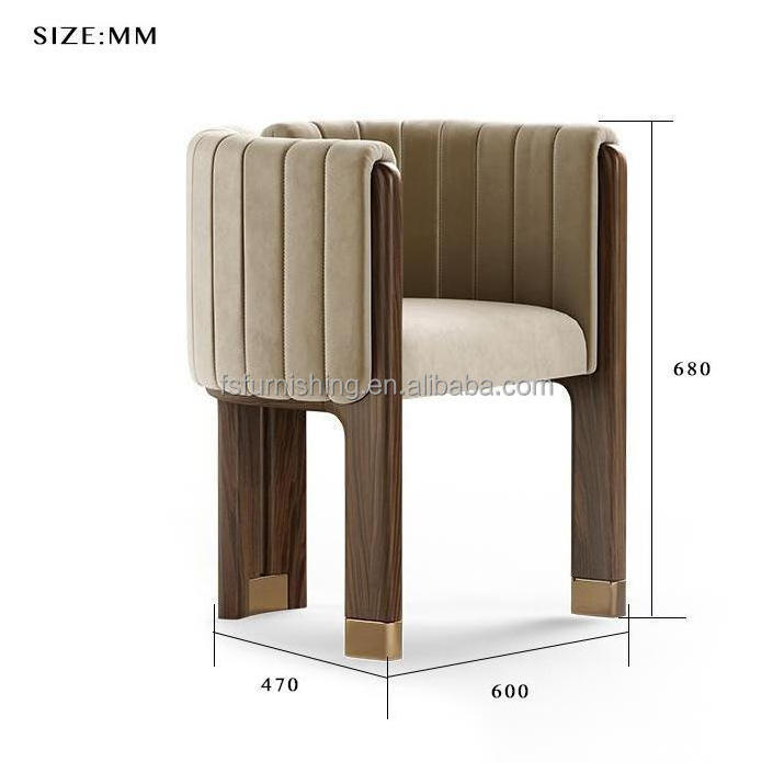 Selling Luxury High Quality Nordic dining chairs luxury style cheap event living room restaurant beige dining chair