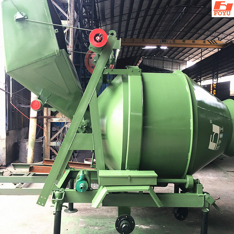 JZC350 rotating climbing tipping bucket construction used 350L small mini portable Electric mobile cement concrete mixer