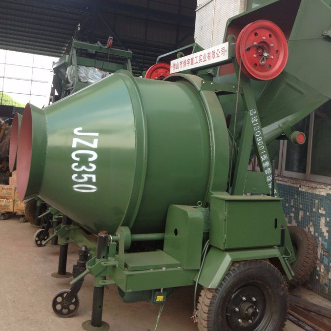 JZC350 rotating climbing tipping bucket construction used 350L small mini portable Electric mobile cement concrete mixer