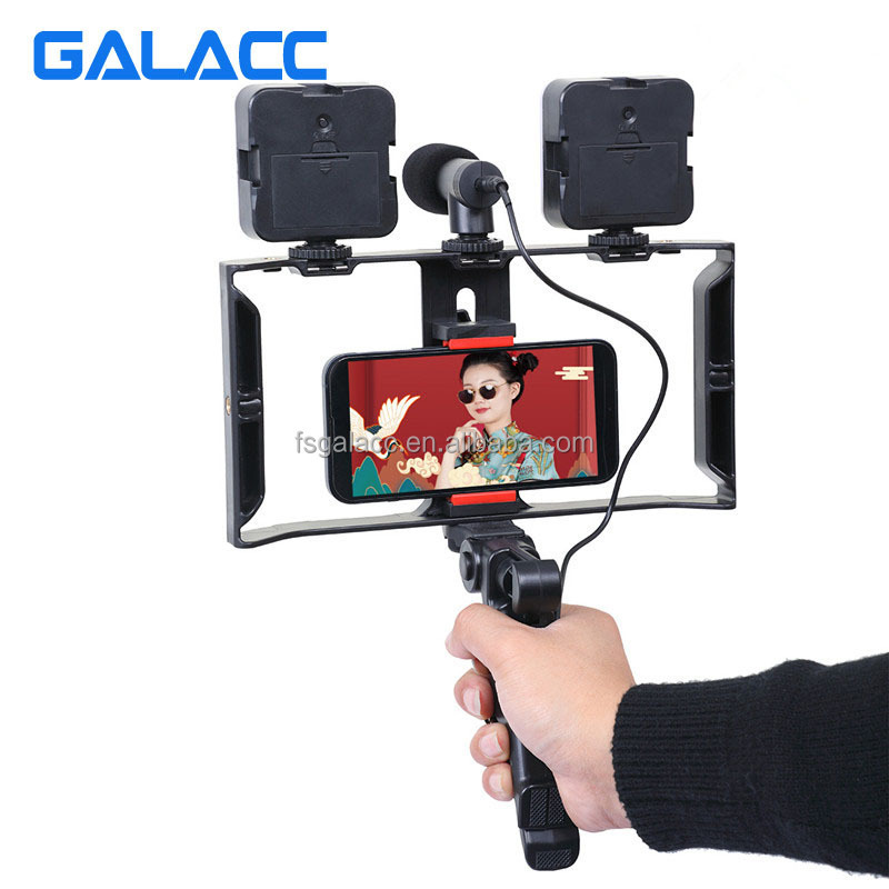 New Dental Photography Flash Light Holder Mobile With 2 Led Lights Photo Lighting For Dentist