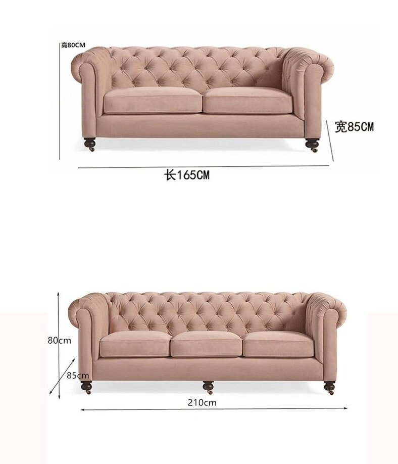 Nordic Country Style Furniture Sofa Living Room Sofa Set Small Living Room Three Seater Sofa with Rural and Pastoral Design