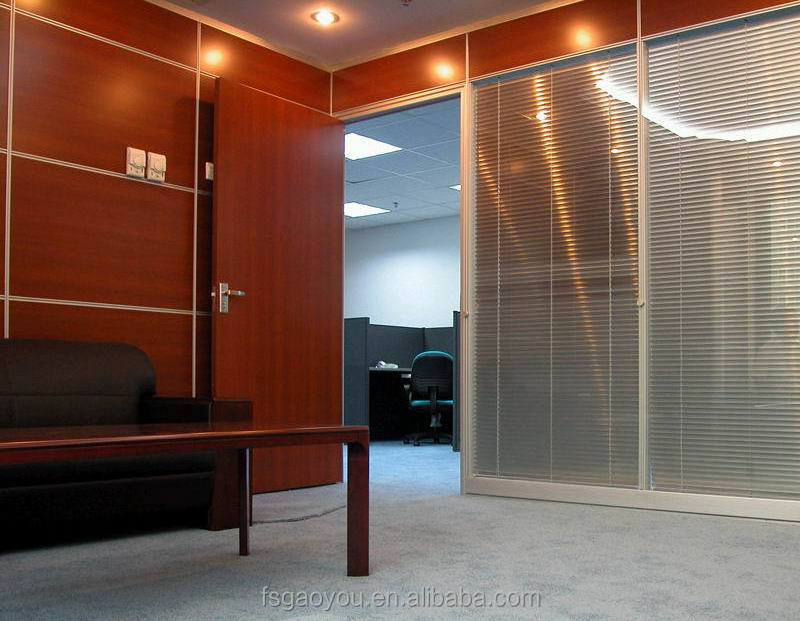 Used Office frosted glass partition office full height floor to ceiling glass wall partition aluminum flame