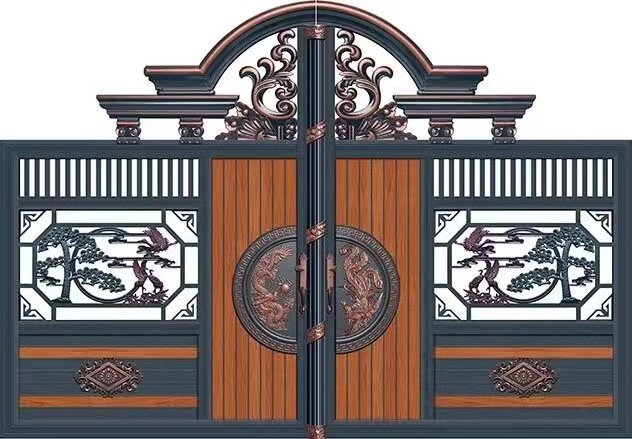 New Style Hot Selling Top-Notch Aluminum Ornamental Gate Metal Aluminum Wrought Iron Fences Gates