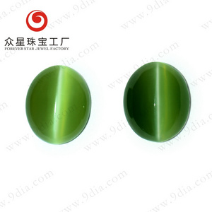 Jade Stone Oval Shape Natural Nephrite Jade Rough Green Cat Eye Stone Prices