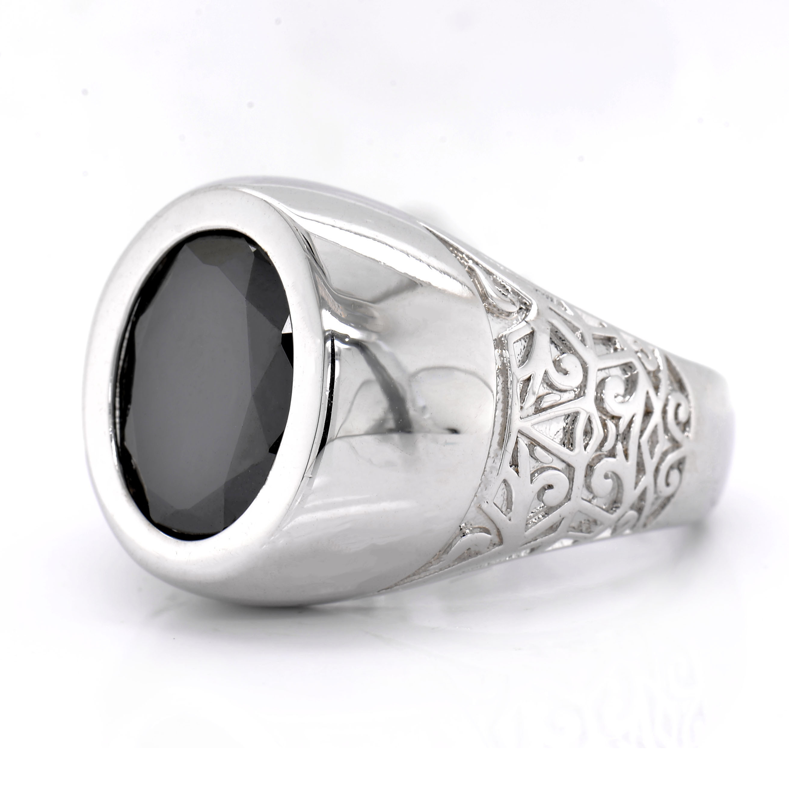 Elegant original silver ring designs men silver rings