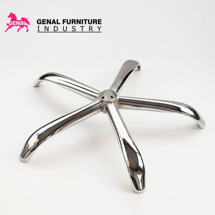 High Quality Aluminum Chrome Polish Chair Bases Metal Office Star Chair Parts