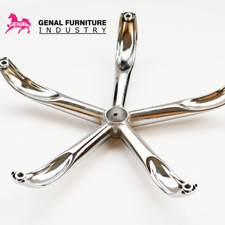 High Quality Aluminum Chrome Polish Chair Bases Metal Office Star Chair Parts