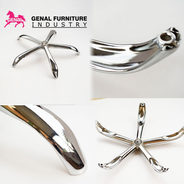 High Quality Aluminum Chrome Polish Chair Bases Metal Office Star Chair Parts