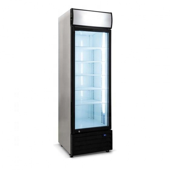 China Factory energy drinks one door 188L display fridge glass door refrigerator