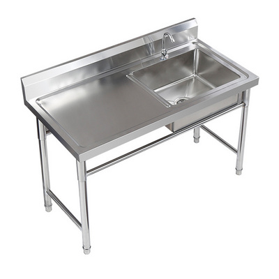 Hot Sell stainless steel sink table Restaurant Kitchen table with sink Washing Sinks