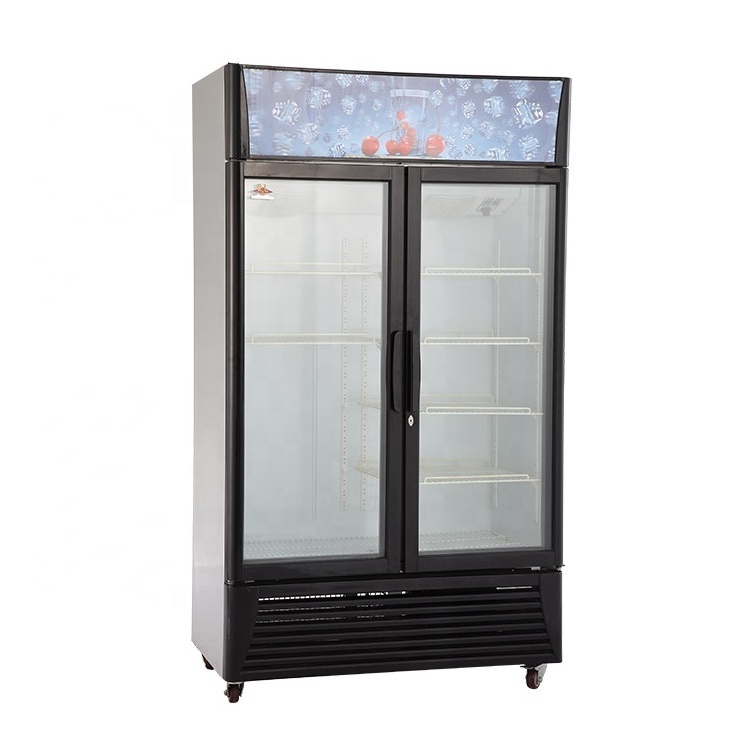 680 Liter Glass Door Display Commercial Coco Cola Pepsi Refrigerator for convenience stores