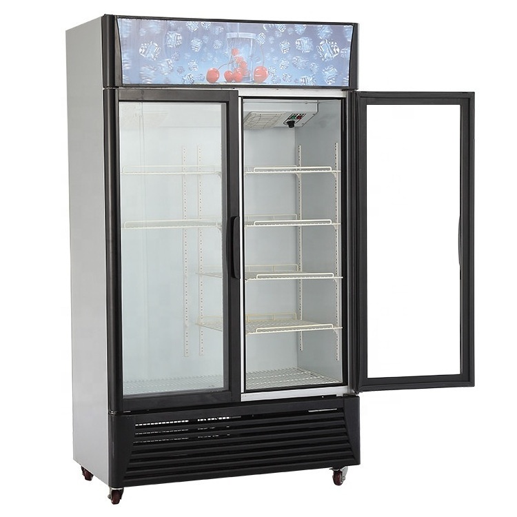 680 Liter Glass Door Display Commercial Coco Cola Pepsi Refrigerator for convenience stores