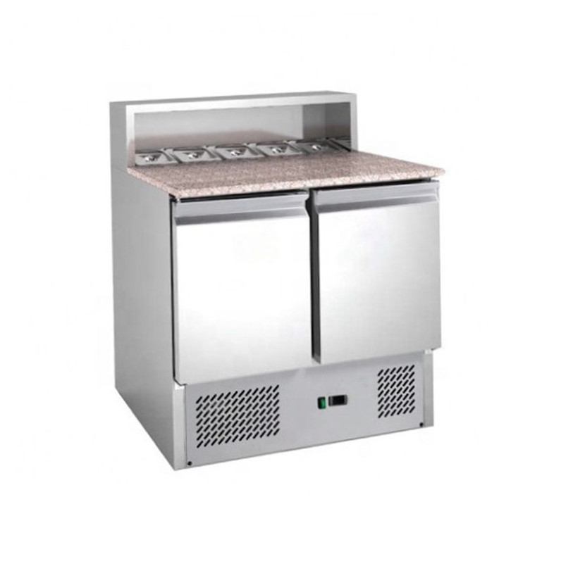 Commercial Restaurant Stainless Steel Refrigerator GN Pan Showcase salad bar refrigerator stainless steel display