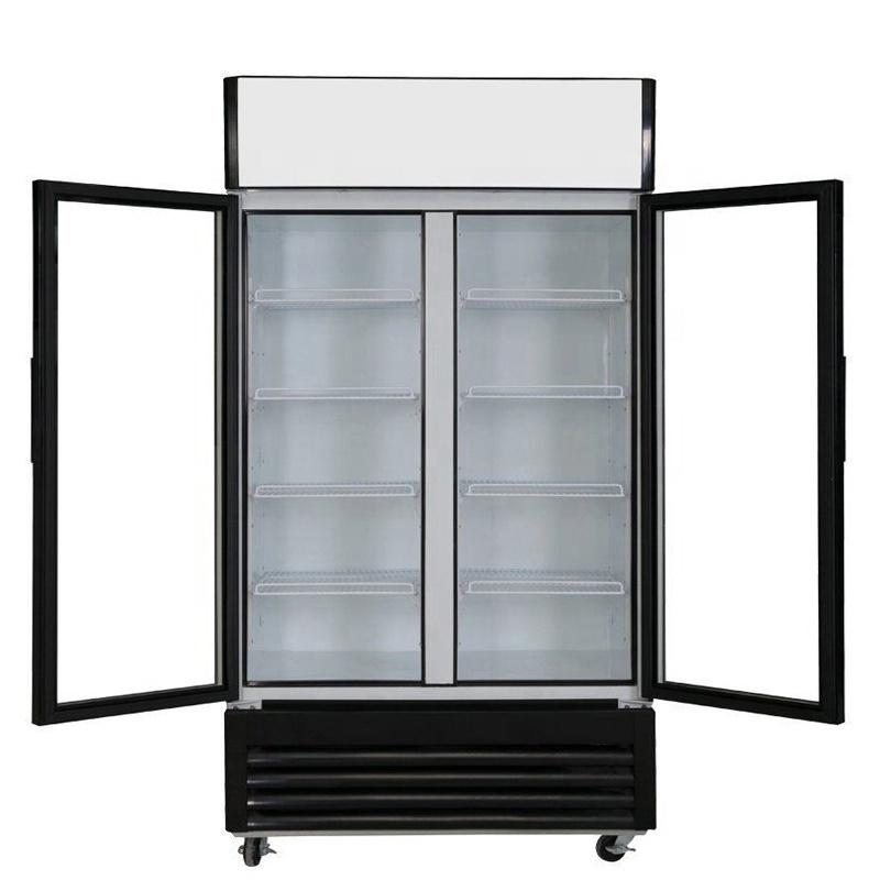 680 Liter Glass Door Display Commercial Coco Cola Pepsi Refrigerator for convenience stores