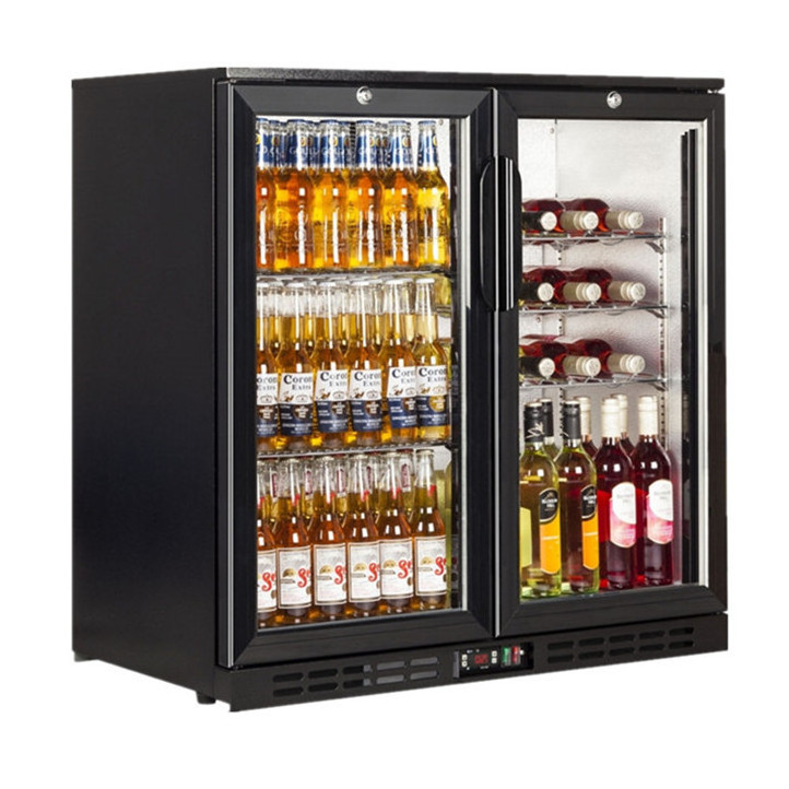 Wholesale transparent best beer cooler hotel beer cooler redbull cola refrigerator bar back cooler