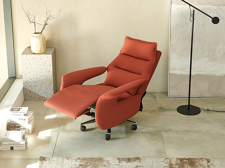 High Quality Synthetic Leather Electric Sofa Office Chair Sofa With Locking Wheels