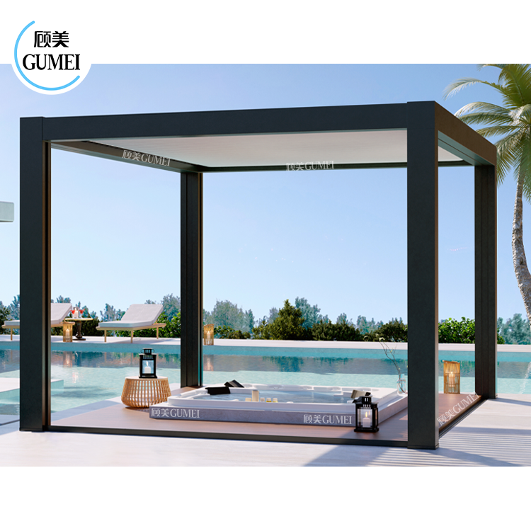 OEM Modern Electric Roof Systems Pergola Canopy Gazebo Custom Pergola 3x4 Garden Outdoor Bioclimatic Aluminium Pergola