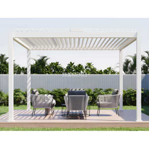 Gumei 3x3m 3x4m Garden Patio Metal Gazebo Pergola Outdoor Wall Mounted Pergola Aluminum Pergola Bioclimatic