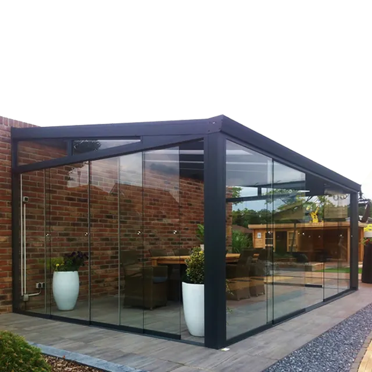 Modern Design Garden Veranda Sunroom For Villa Living with Portable Aluminum Glass