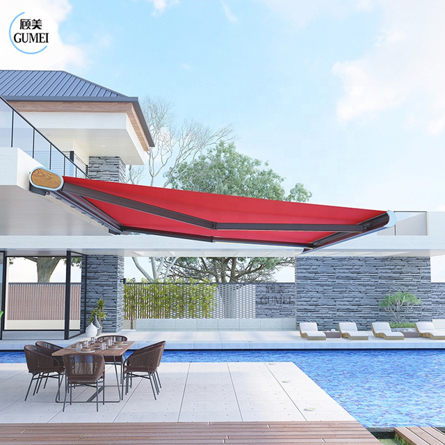 New Tech Retractable Outdoor Sunsetter Awning For Door Aluminum Waterproof Sunshade Canopy