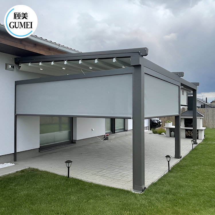 High Quality Bioclimatic Pergola Window Canopy Aluminum Awning Restaurant Patio Standard Retractable Roof Systems Pergola Roof