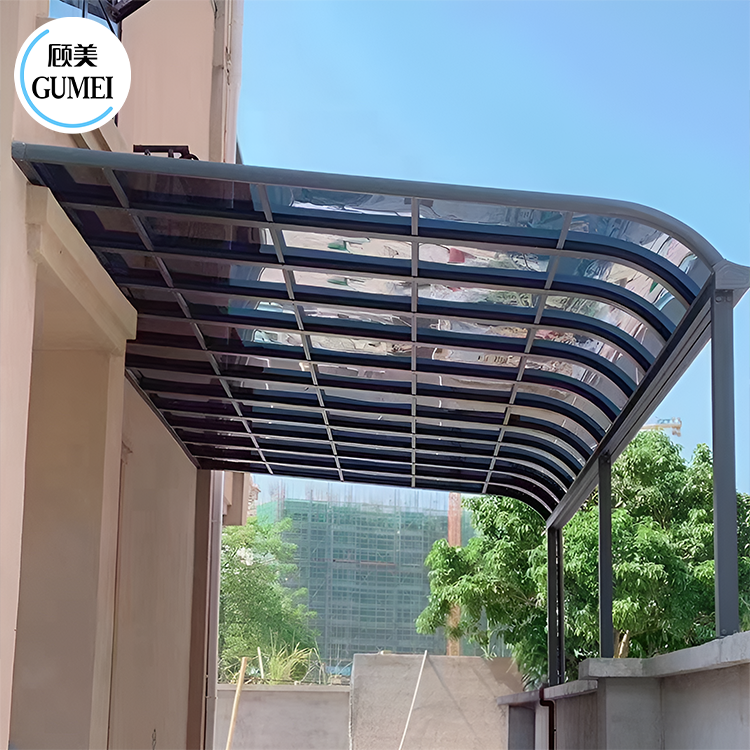 Gumei Outdoor Waterproof Aluminum Canopy Roof Polycarbonate Balcony Patio Cover