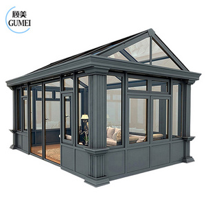 Free Standing Aluminum Frame Sunroom Tempered Glass Veranda Sunrooms House From China Manufacturer