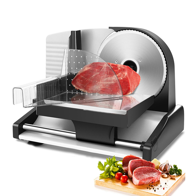 Mini Domestic Semi-automatic Meat Slicer  Frozen Meat Slicer Stainless Steel for Cheese Veggies Ham Fruit