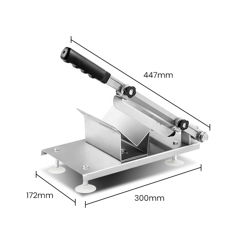 High Efficiency Hand Slicing Machine Meat Slicer Meat Bone Cutter Manual Ribs Chopper for Fish Chicken Beef Frozen Vegetables