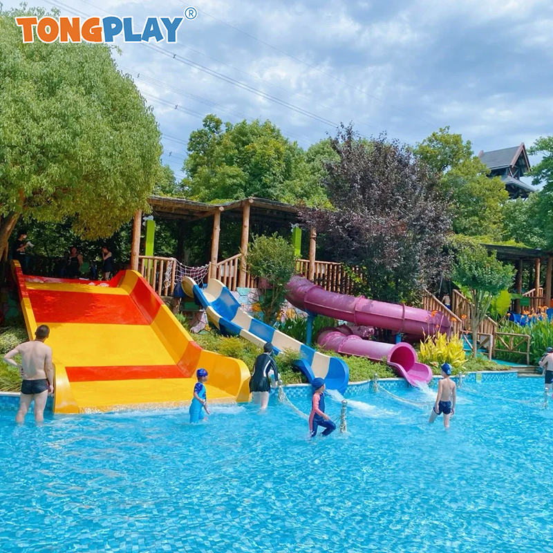 Amusement Play Aqua Theme Park Water Playground Fiberglass Swimming Pool Slide Curved Water Slide