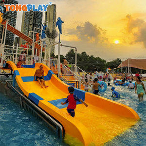 Amusement Play Aqua Theme Park Water Playground Fiberglass Swimming Pool Slide Curved Water Slide