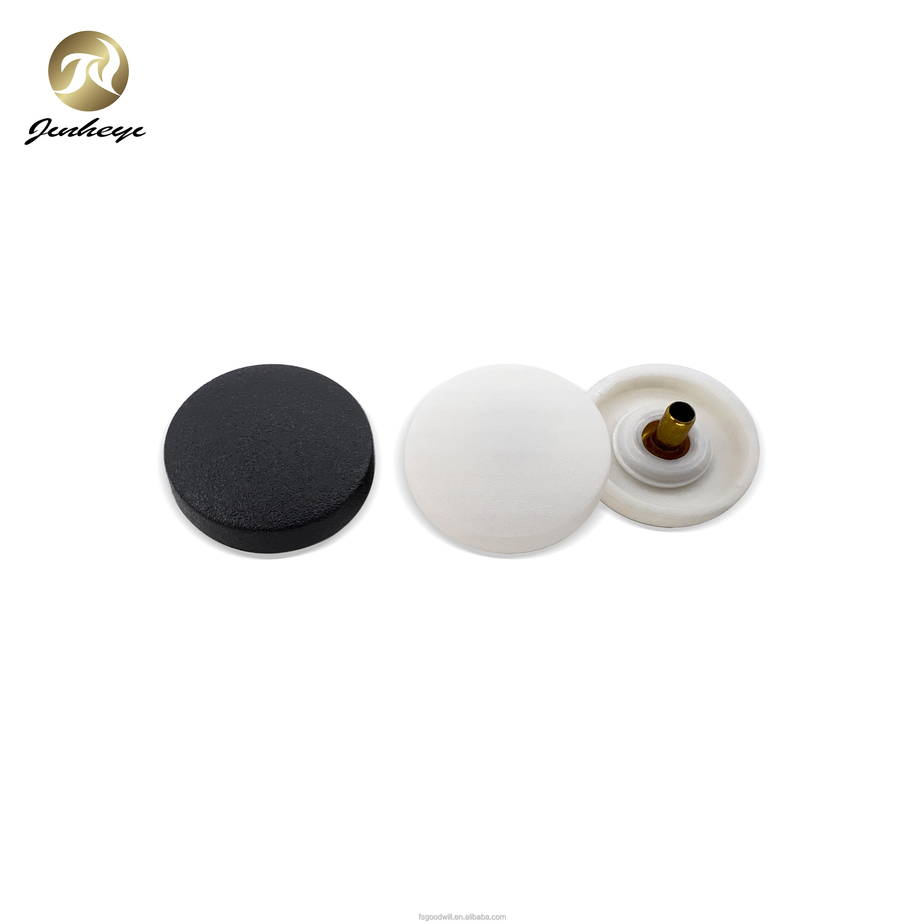 Simple Style Plastic White Black Color 4 Part Snap Button Light Weight For Out Door Clothes