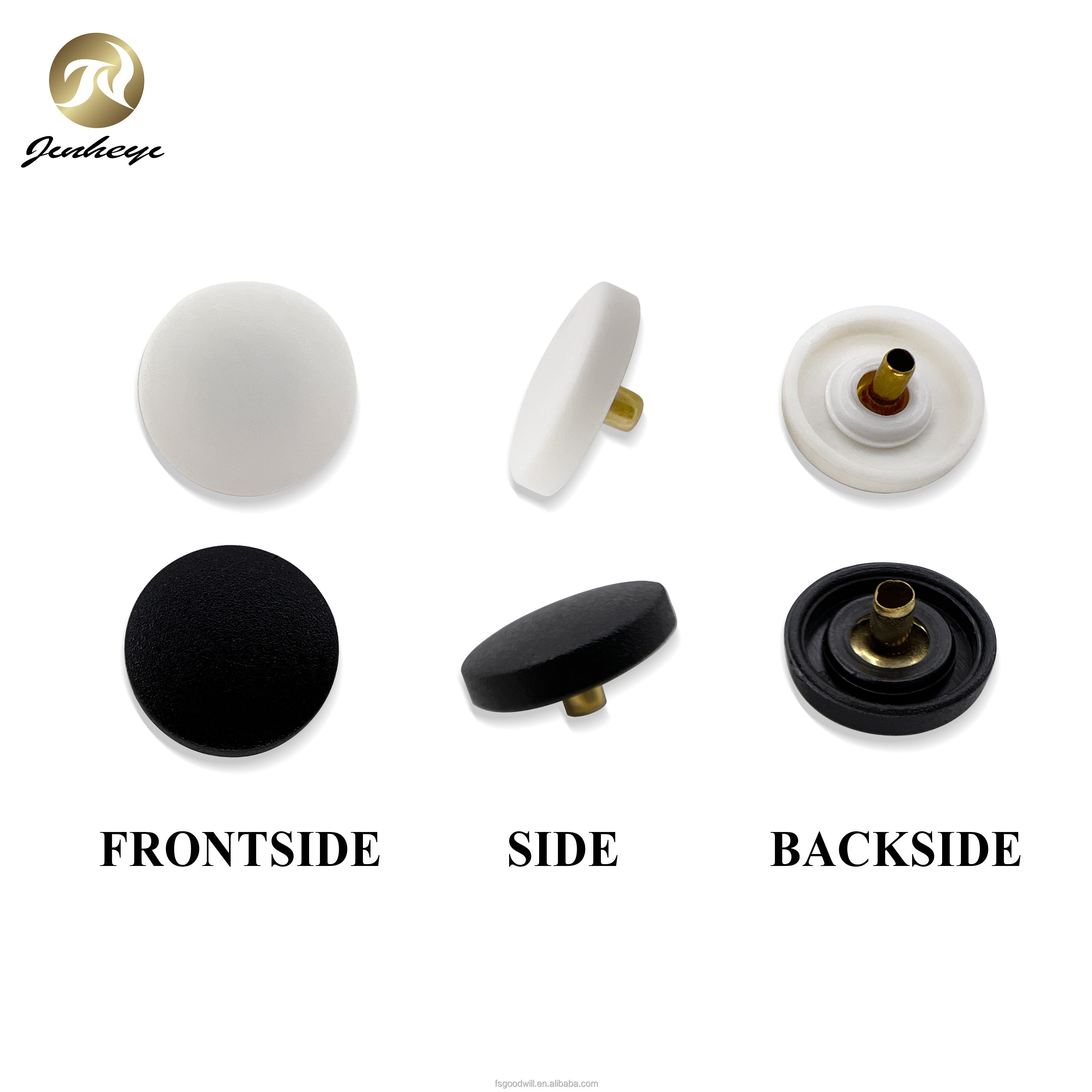 Simple Style Plastic White Black Color 4 Part Snap Button Light Weight For Out Door Clothes