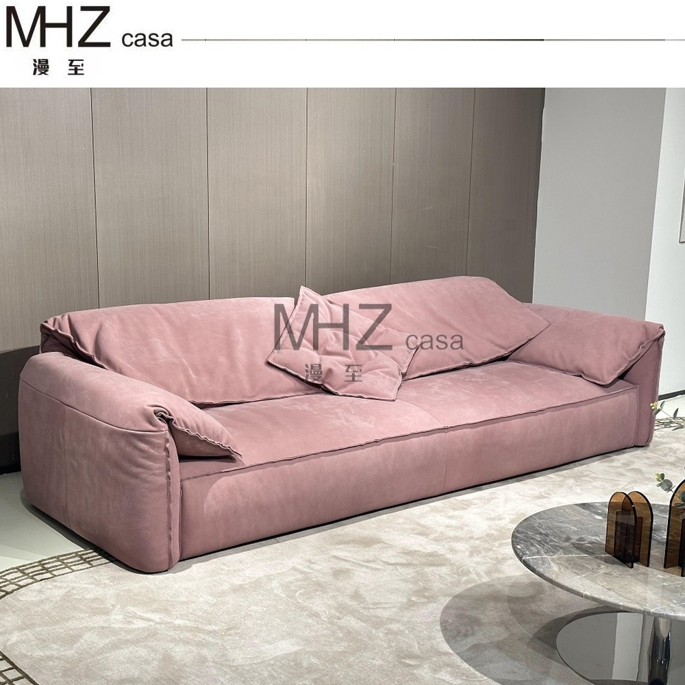 MHZ casa Nordic Fabric Sofa Living Room Modern Small Apartment Italian Straight Row Elephant Ear Sofa