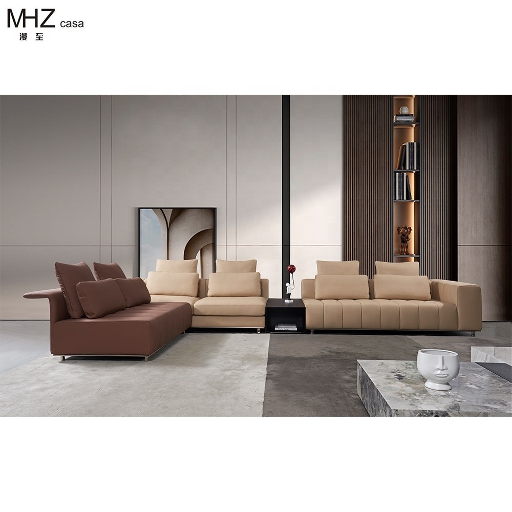 MHZ casa Furniture Creative Home Furniture European De Sede Designer Modern Modular Combined Leather Sofa S Snake Piano Key Sofa